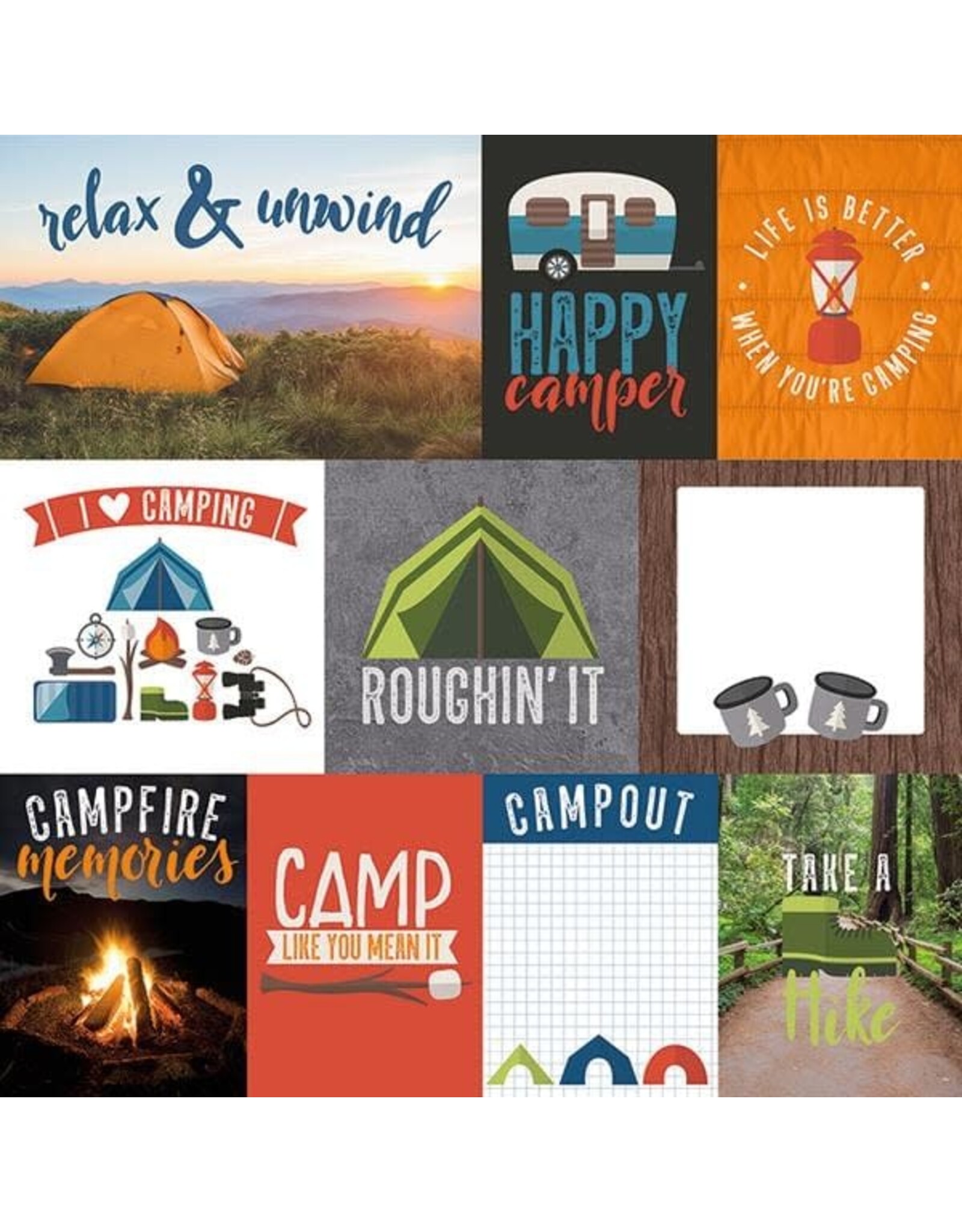 PAPER HOUSE PRODUCTIONS PAPER HOUSE THE GREAT OUTDOORS CAMPING TAGS 12X12