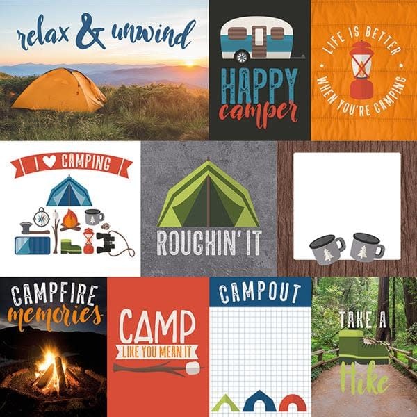 PAPER HOUSE PRODUCTIONS PAPER HOUSE THE GREAT OUTDOORS CAMPING TAGS 12X12
