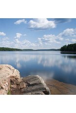 PAPER HOUSE PRODUCTIONS PAPER HOUSE CANOE ON LAKE 12x12 CARDSTOCK