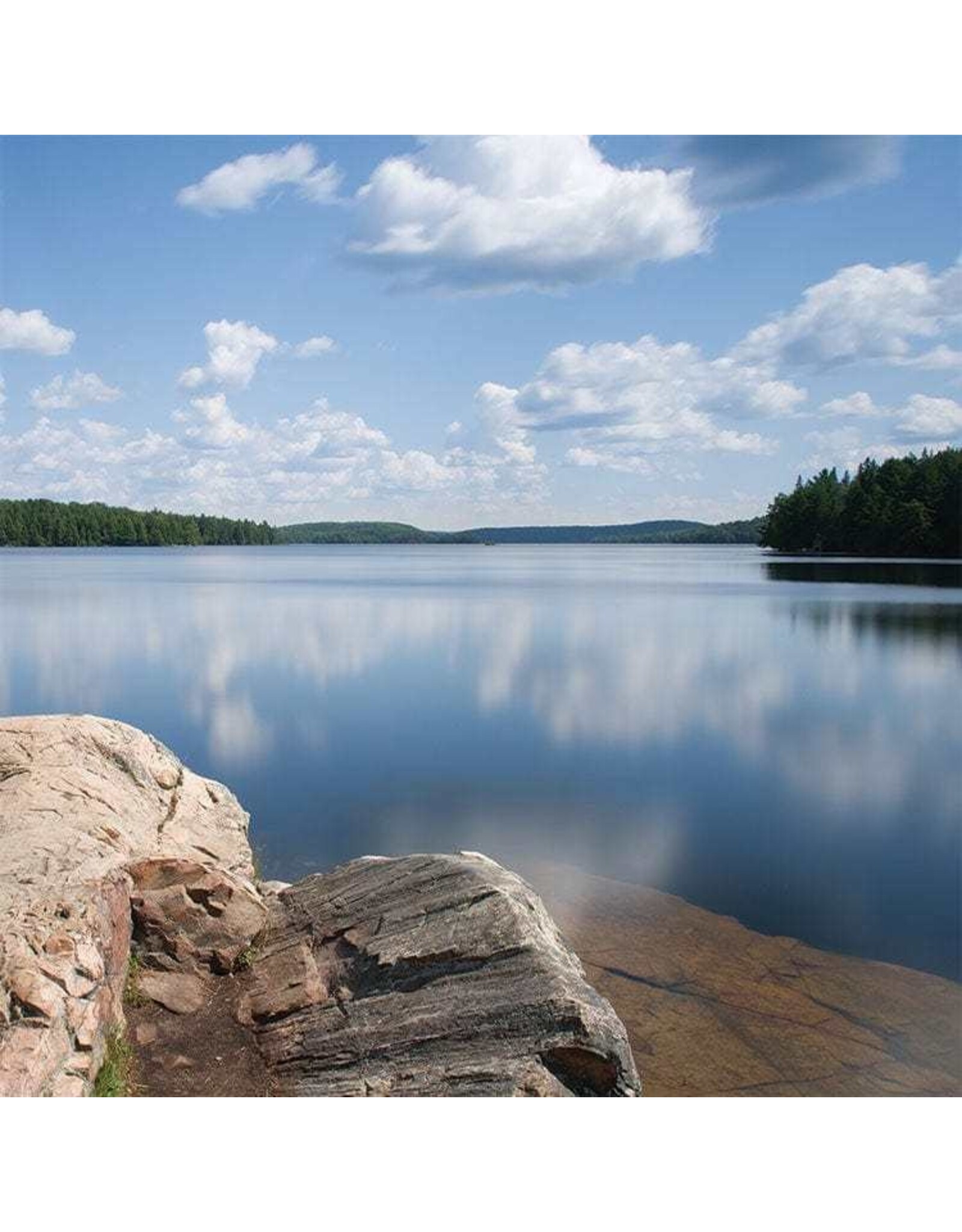 PAPER HOUSE PRODUCTIONS PAPER HOUSE CANOE ON LAKE 12x12 CARDSTOCK