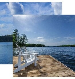 PAPER HOUSE PRODUCTIONS PAPER HOUSE CHAIRS ON THE DOCK 12x12 CARDSTOCK