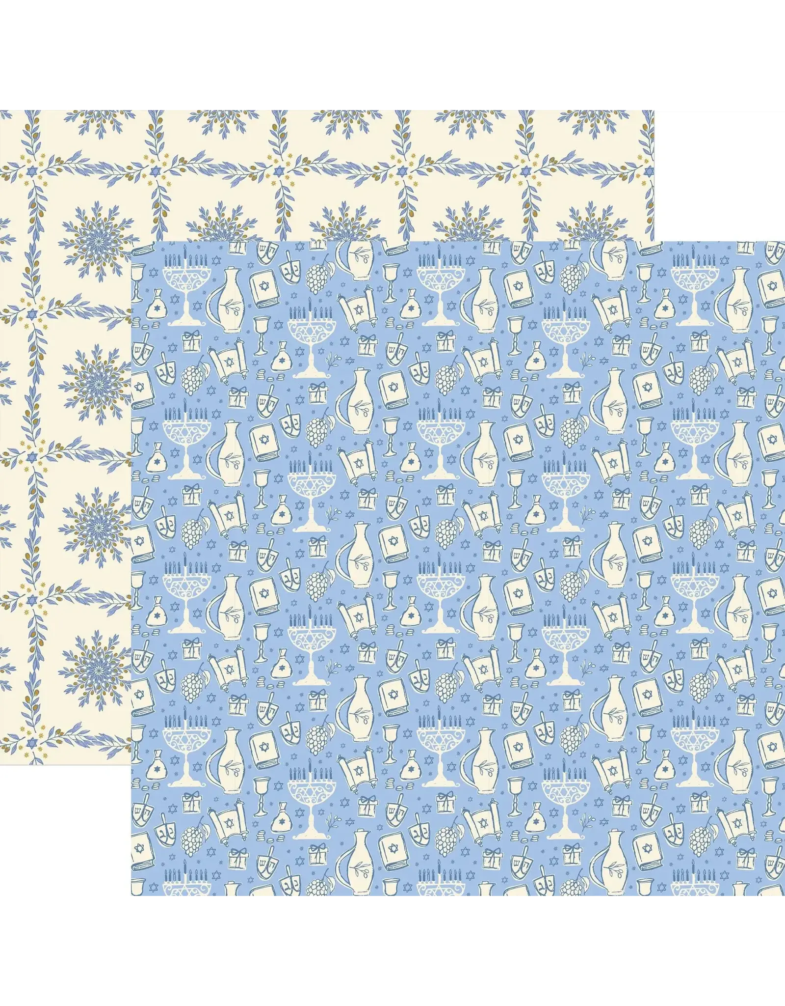 PAPER HOUSE PRODUCTIONS PAPER HOUSE HANUKKAH ICONS 12X12 CARDSTOCK