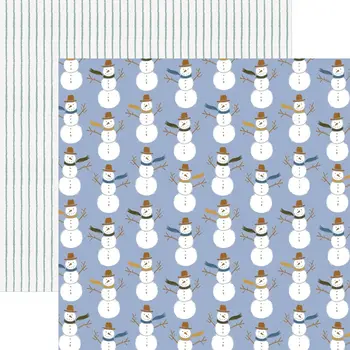 PAPER HOUSE PRODUCTIONS PAPER HOUSE SNOWMEN 12x12 CARDSTOCK
