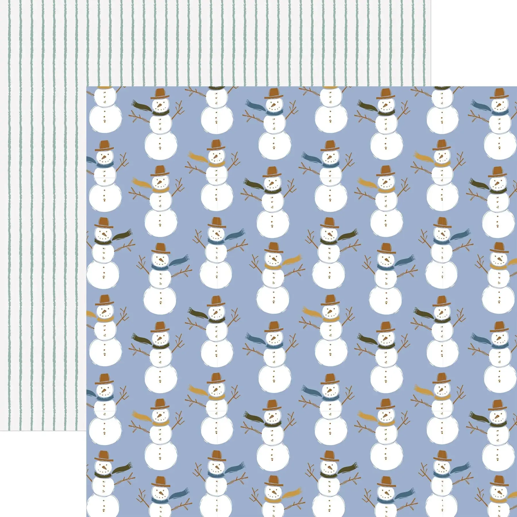 PAPER HOUSE PRODUCTIONS PAPER HOUSE SNOWMEN 12x12 CARDSTOCK