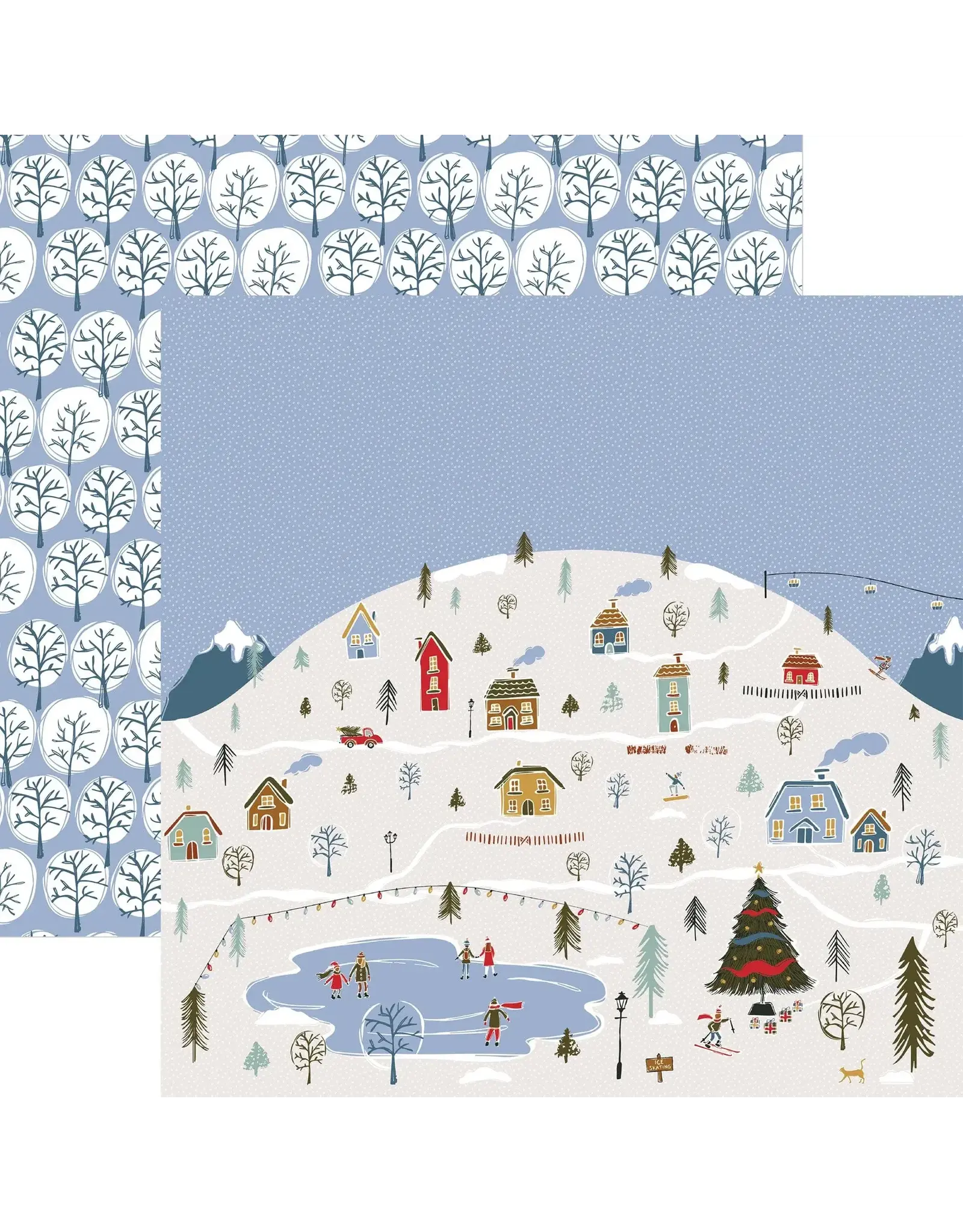 PAPER HOUSE PRODUCTIONS PAPER HOUSE WINTER VILLAGE 12x12 CARDSTOCK