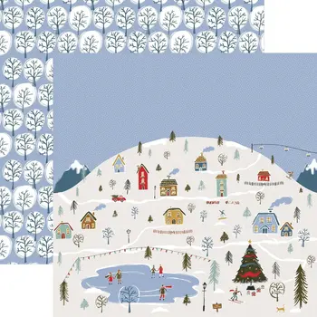 PAPER HOUSE PRODUCTIONS PAPER HOUSE WINTER VILLAGE 12x12 CARDSTOCK