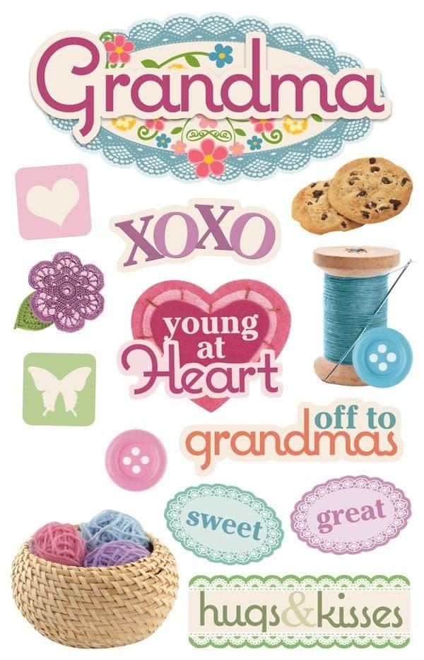PAPER HOUSE PRODUCTIONS PAPER HOUSE GRANDMA 3D STICKERS