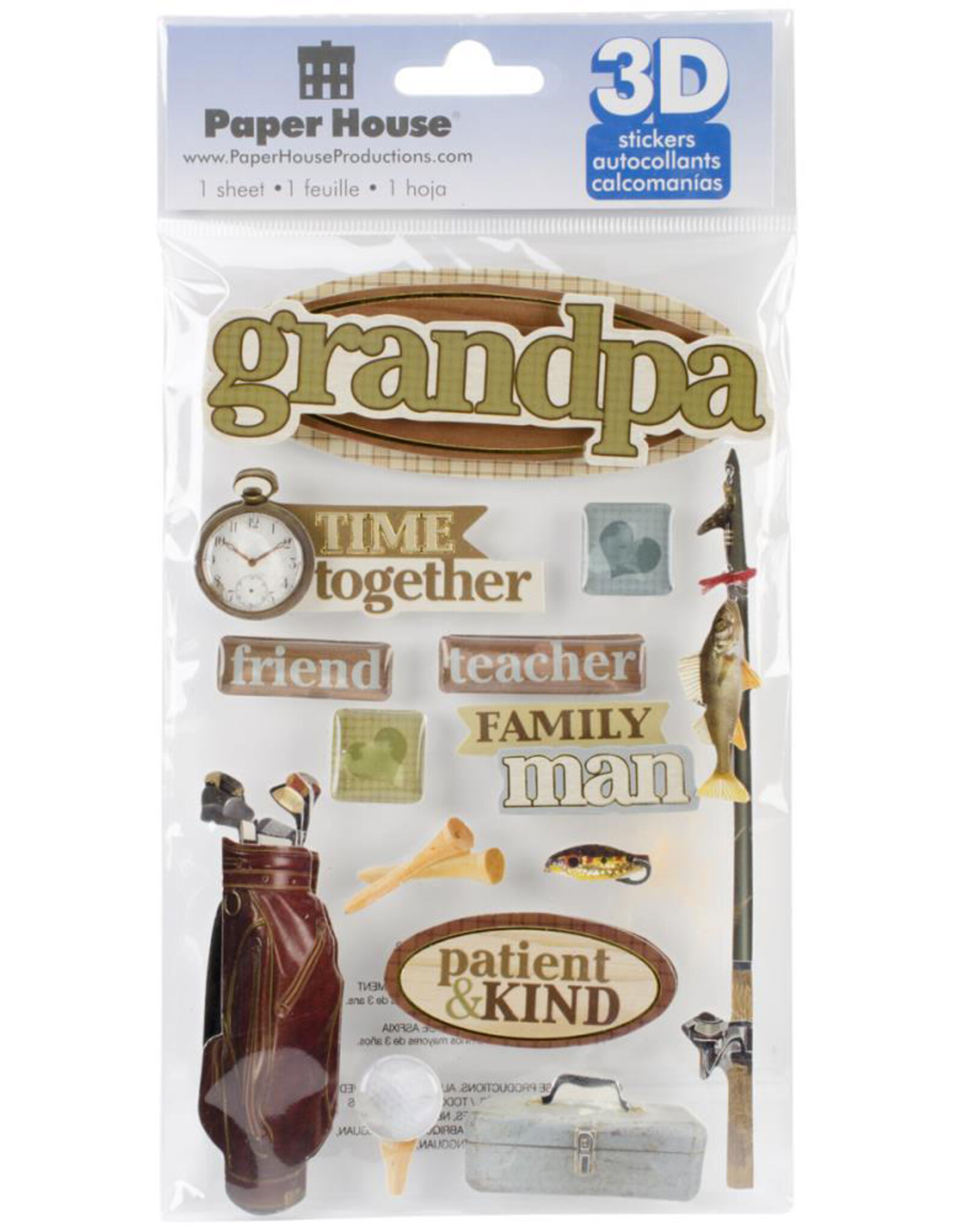 PAPER HOUSE PRODUCTIONS PAPER HOUSE GRANDPA 3D STICKERS
