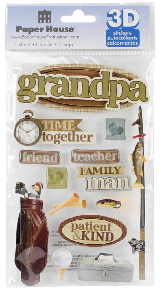 PAPER HOUSE PRODUCTIONS PAPER HOUSE GRANDPA 3D STICKERS