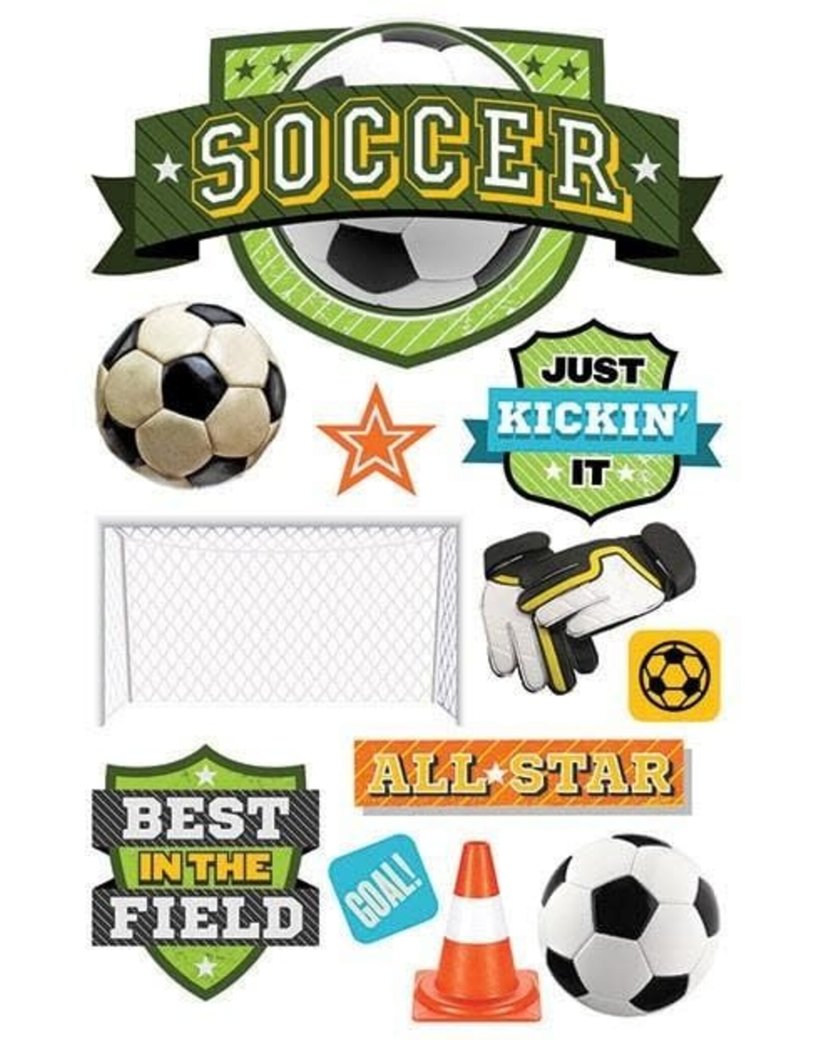 PAPER HOUSE PRODUCTIONS PAPER HOUSE SOCCER 3D STICKERS