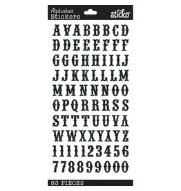 AMERICAN CRAFTS AMERICAN CRAFTS STICKO BLACK GLITTER CARNIVAL ALPHABET STICKERS