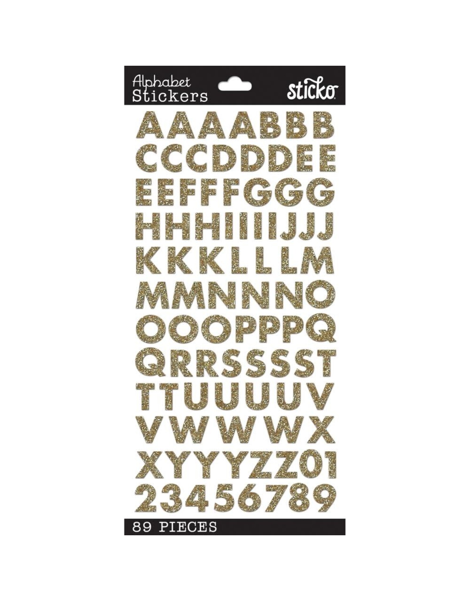 AMERICAN CRAFTS AMERICAN CRAFTS STICKO GOLD GLITTER FUTURA ALPHABET STICKERS