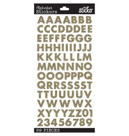 AMERICAN CRAFTS AMERICAN CRAFTS STICKO GOLD GLITTER FUTURA ALPHABET STICKERS