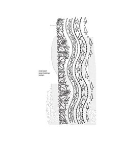 RANGER DYAN REAVELEY DYLUSIONS LONG CHRISTMAS BORDERS CLING STAMP