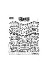 RANGER DYAN REAVELEY DYLUSIONS CHRISTMAS BORDERS CLING STAMP SET