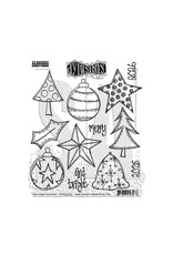 RANGER DYAN REAVELEY DYLUSIONS ROCK YOUR CHRISTMAS CLING STAMP SET
