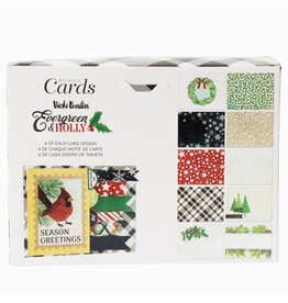 AMERICAN CRAFTS AMERICAN CRAFTS VICKI BOUTIN EVERGREEN & HOLLY A2 CARDS WITH ENVELOPES 40/PK