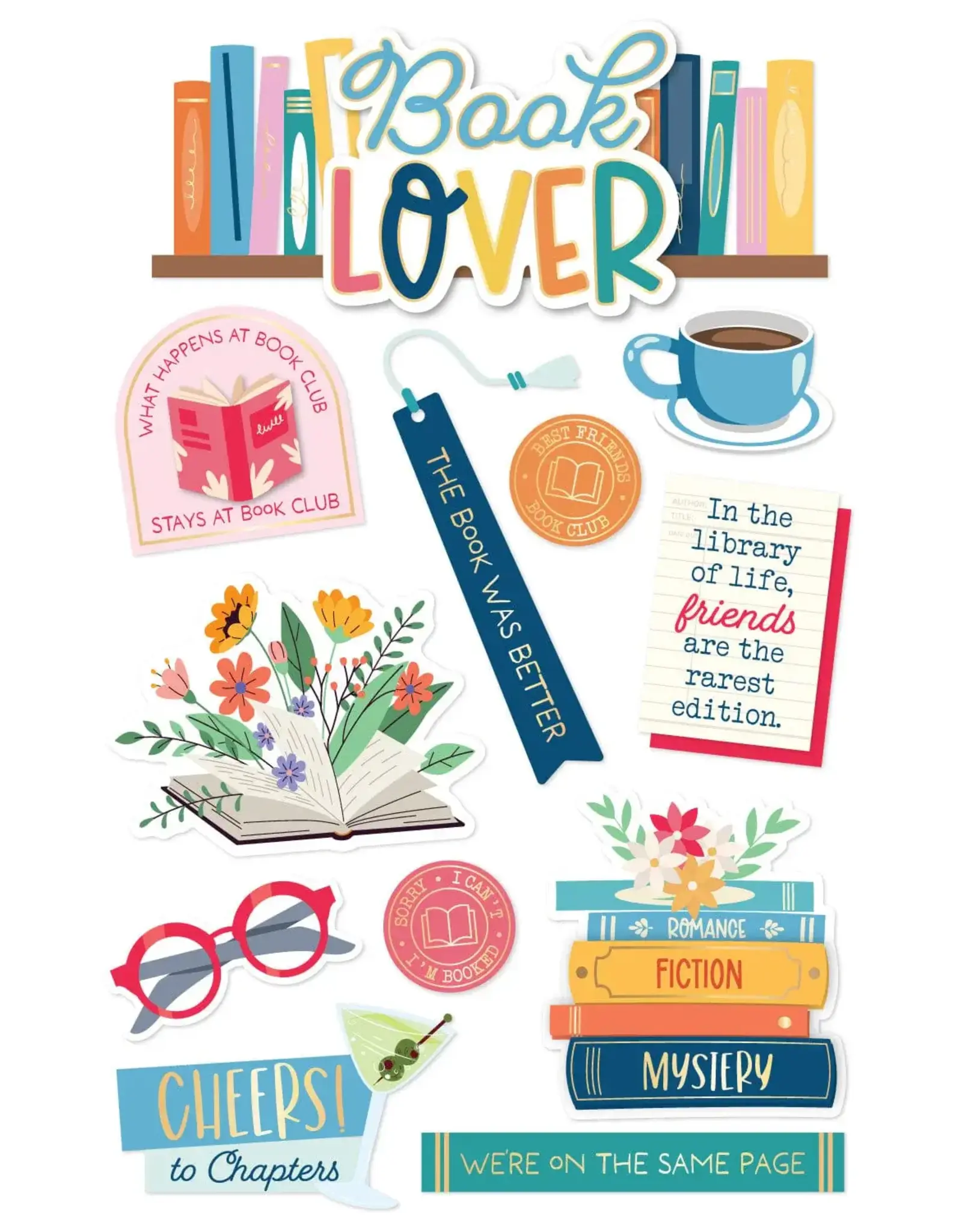PAPER HOUSE PRODUCTIONS PAPER HOUSE BOOK LOVER 3D STICKERS
