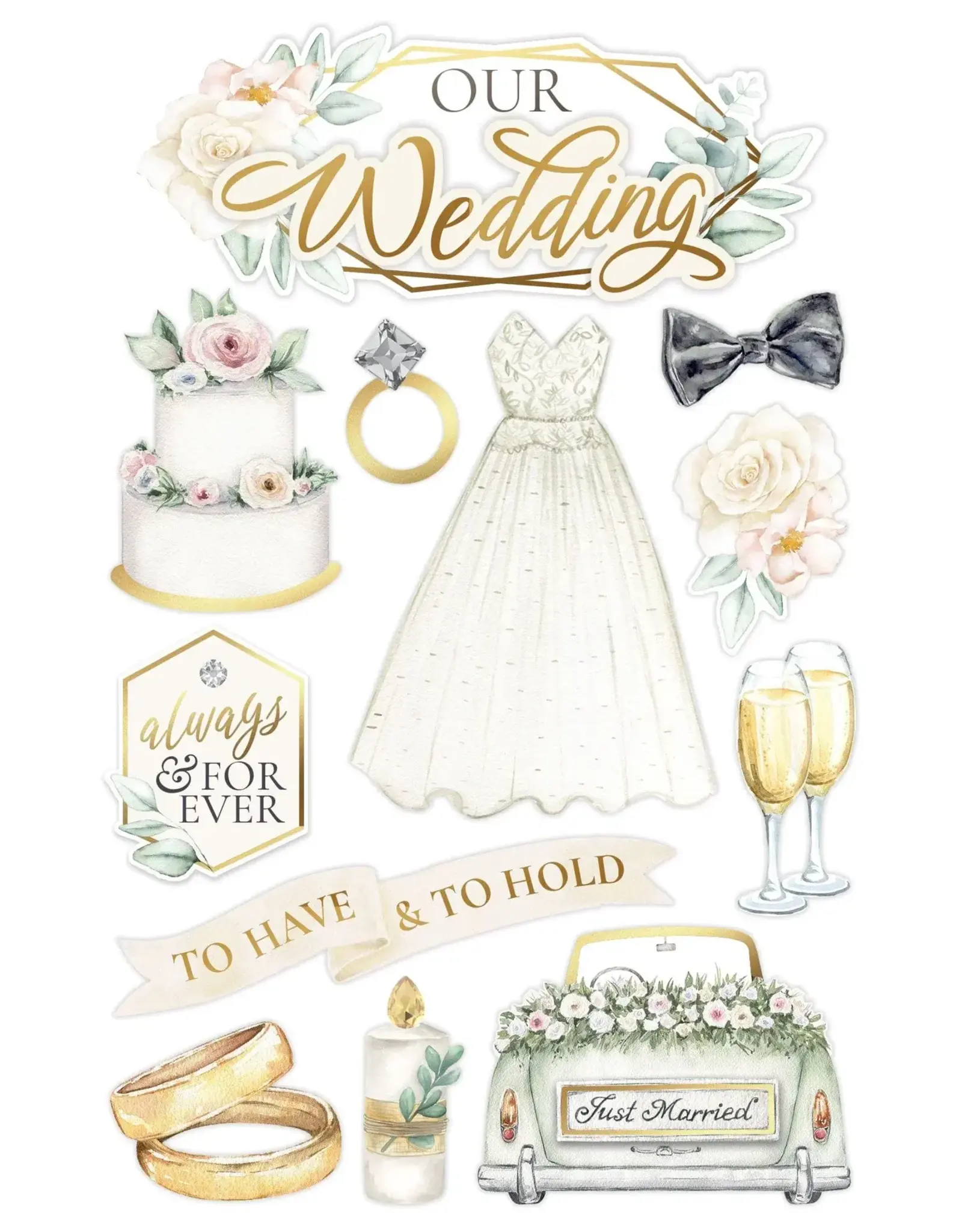 PAPER HOUSE PRODUCTIONS PAPER HOUSE OUR WEDDING 3D STICKERS