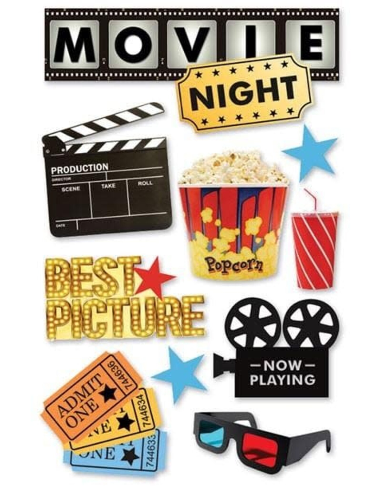 PAPER HOUSE PRODUCTIONS PAPER HOUSE MOVIE NIGHT 3D STICKERS