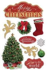 PAPER HOUSE PRODUCTIONS PAPER HOUSE MERRY CHRISTMAS 3D STICKERS