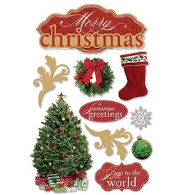 PAPER HOUSE PRODUCTIONS PAPER HOUSE MERRY CHRISTMAS 3D STICKERS