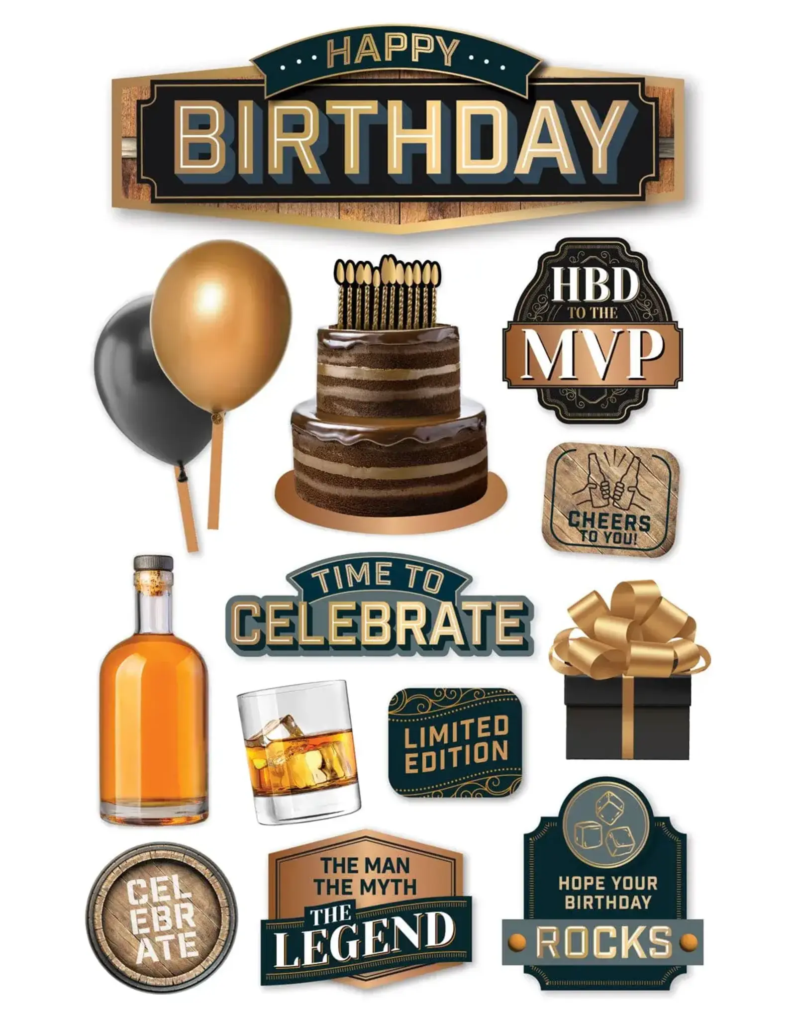 PAPER HOUSE PRODUCTIONS PAPER HOUSE BIRTHDAY MVP 3D STICKERS