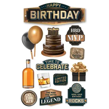 PAPER HOUSE PRODUCTIONS PAPER HOUSE BIRTHDAY MVP 3D STICKERS