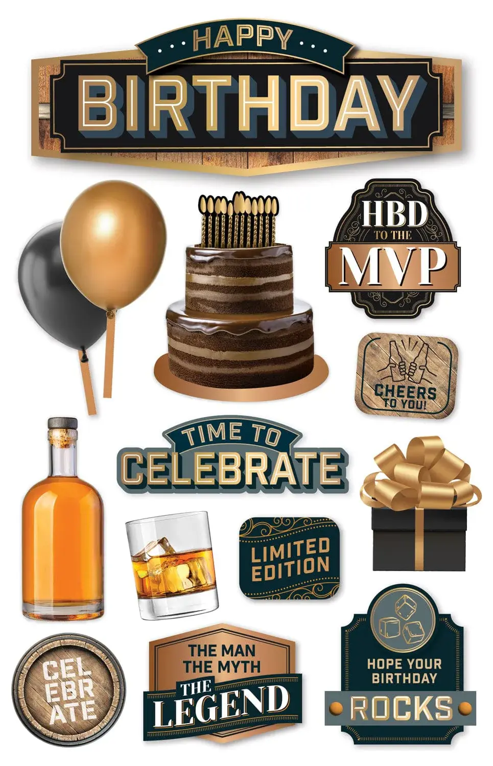 PAPER HOUSE PRODUCTIONS PAPER HOUSE BIRTHDAY MVP 3D STICKERS
