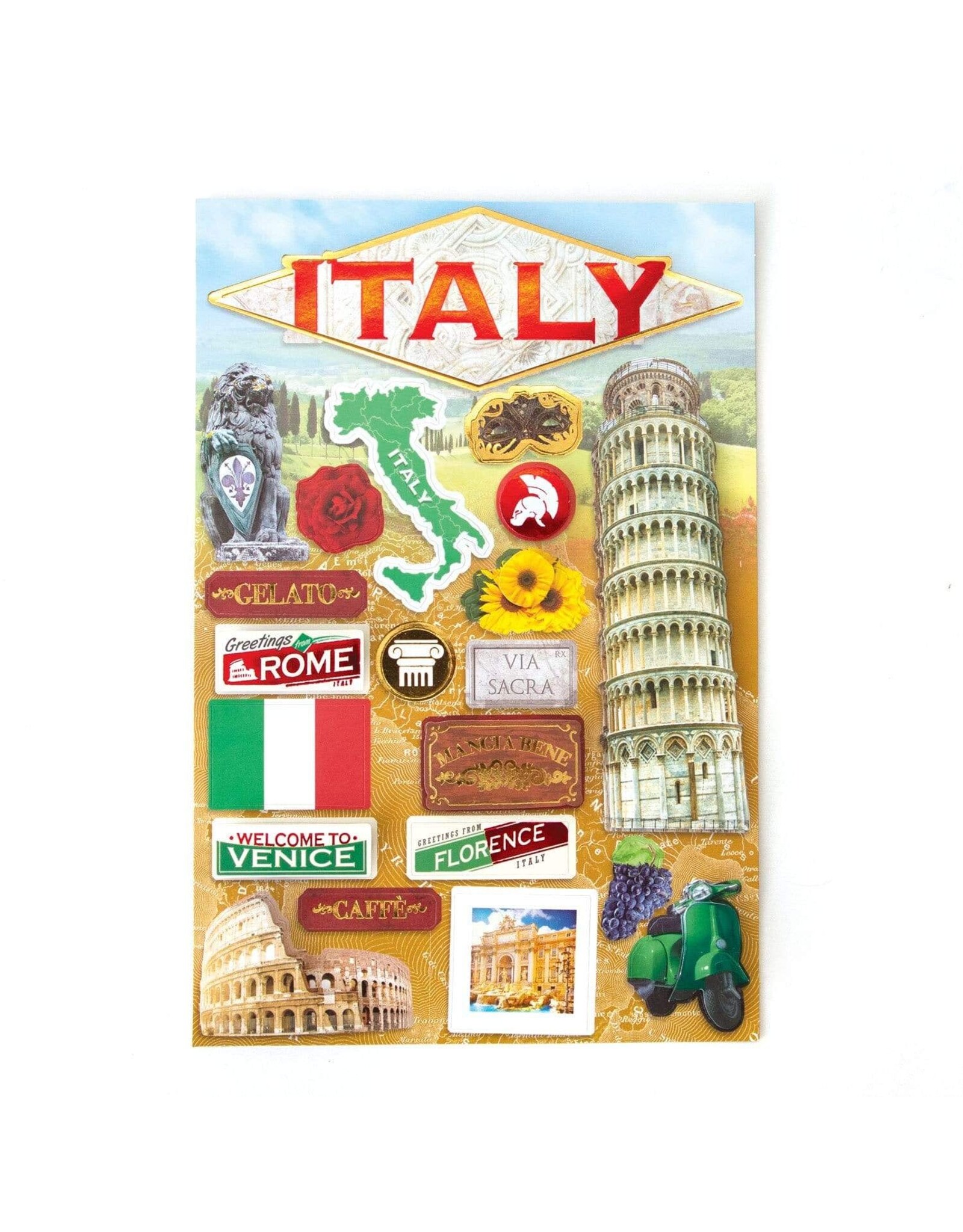 PAPER HOUSE PRODUCTIONS PAPER HOUSE DESTINATIONS ITALY 3D STICKERS