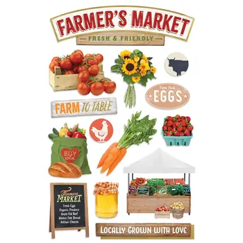 PAPER HOUSE PRODUCTIONS PAPER HOUSE FARMER'S MARKET 3D STICKERS