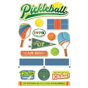 PAPER HOUSE PRODUCTIONS PAPER HOUSE PICKLEBALL 3D STICKERS