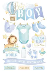 PAPER HOUSE PRODUCTIONS PAPER HOUSE BABY BOY WATERCOLOR 3D STICKERS