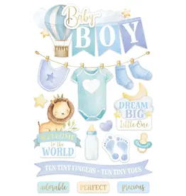 PAPER HOUSE PRODUCTIONS PAPER HOUSE BABY BOY WATERCOLOR 3D STICKERS
