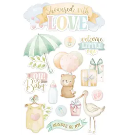 PAPER HOUSE PRODUCTIONS PAPER HOUSE SHOWERED WITH LOVE 3D STICKERS