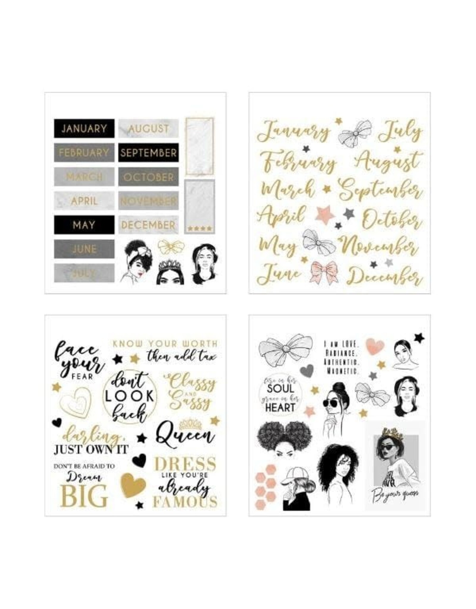 PAPER HOUSE PRODUCTIONS PAPER HOUSE THIS IS US GLAMOROUS GIRLS PLANNER STICKERS