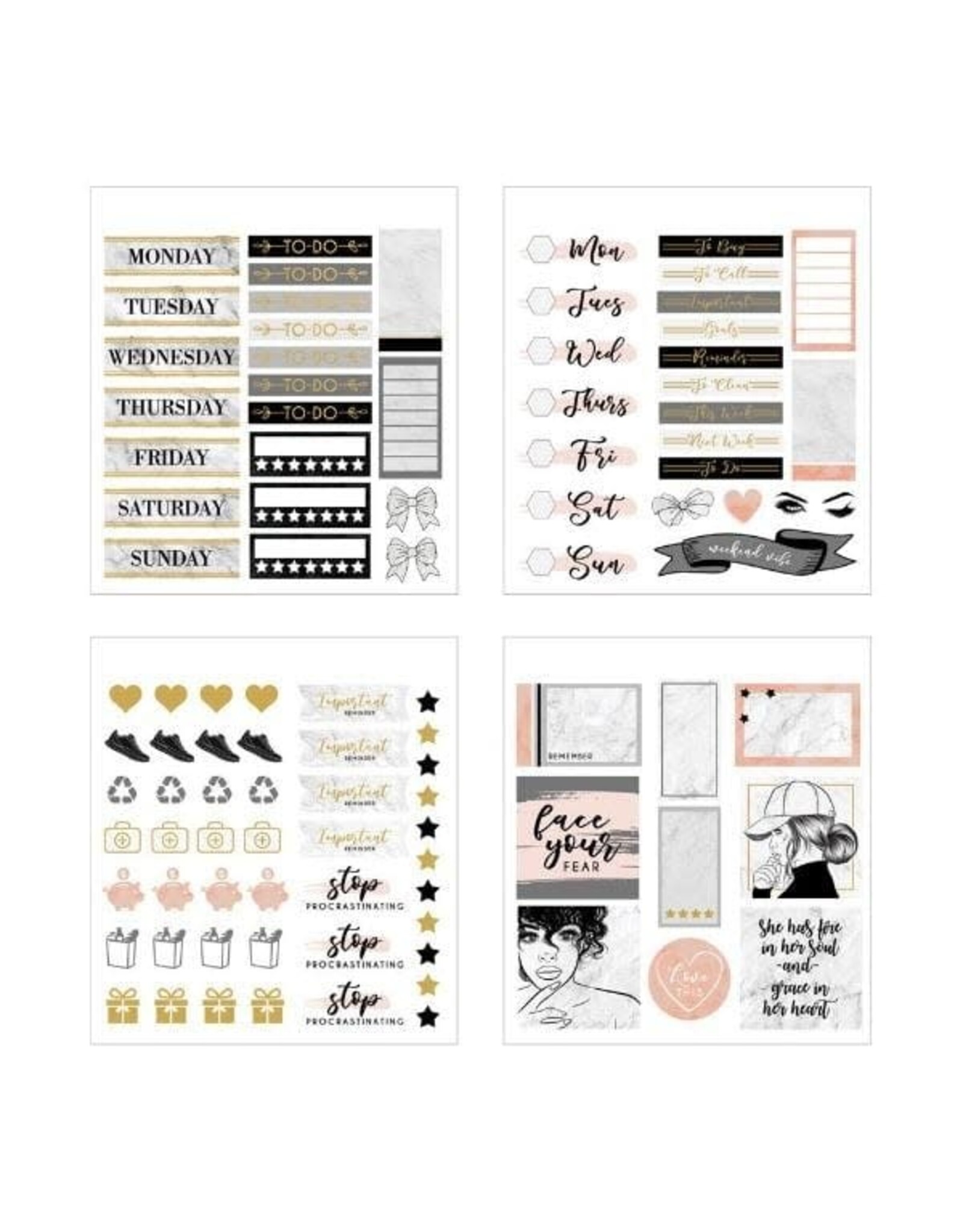PAPER HOUSE PRODUCTIONS PAPER HOUSE THIS IS US GLAMOROUS GIRLS PLANNER STICKERS