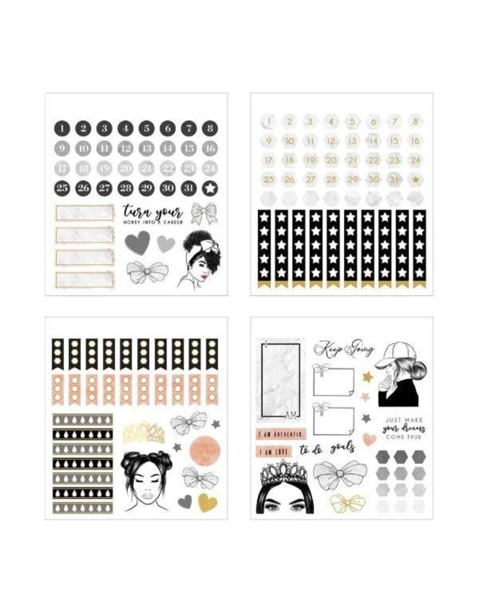 PAPER HOUSE PRODUCTIONS PAPER HOUSE THIS IS US GLAMOROUS GIRLS PLANNER STICKERS