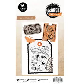 STUDIOLIGHT STUDIOLIGHT GRUNGE COLLECTION TAG & TICKETS STAMP AND CUTTING DIE SET