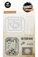 STUDIOLIGHT STUDIOLIGHT GRUNGE COLLECTION LABEL & STAMP STAMP AND CUTTING DIE SET