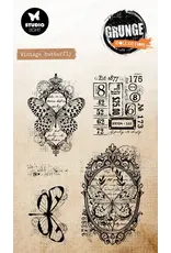 STUDIOLIGHT STUDIOLIGHT GRUNGE COLLECTION VINTAGE BUTTERFLY CLEAR STAMP SET