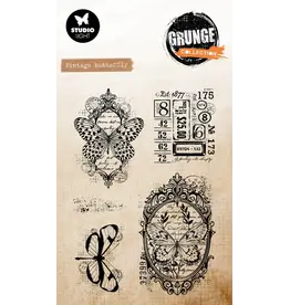 STUDIOLIGHT STUDIOLIGHT GRUNGE COLLECTION VINTAGE BUTTERFLY CLEAR STAMP SET