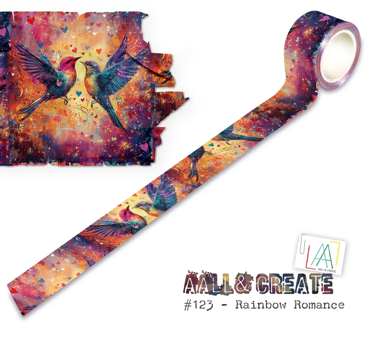 AALL & CREATE AALL & CREATE #123 RAINBOW ROMANCE LAYER IT UP! WASHI TAPE