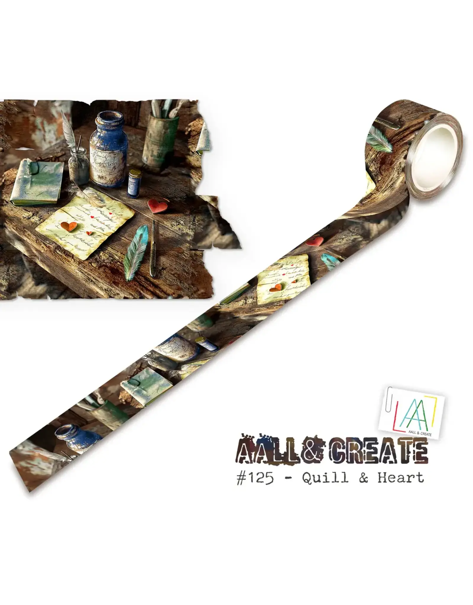 AALL & CREATE AALL & CREATE #125 QUILL & HEART LAYER IT UP! WASHI TAPE