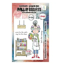 AALL & CREATE AALL & CREATE JANET KLEIN #1326 WORKSHOP DEE A7 CLEAR STAMP SET