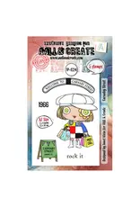 AALL & CREATE AALL & CREATE JANET KLEIN #1324 CARNABY STREET A7 CLEAR STAMP SET