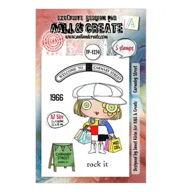AALL & CREATE AALL & CREATE JANET KLEIN #1324 CARNABY STREET A7 CLEAR STAMP SET