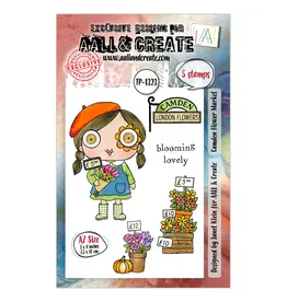 AALL & CREATE AALL & CREATE JANET KLEIN #1323 CAMDEN FLOWER MARKET A7 CLEAR STAMP SET