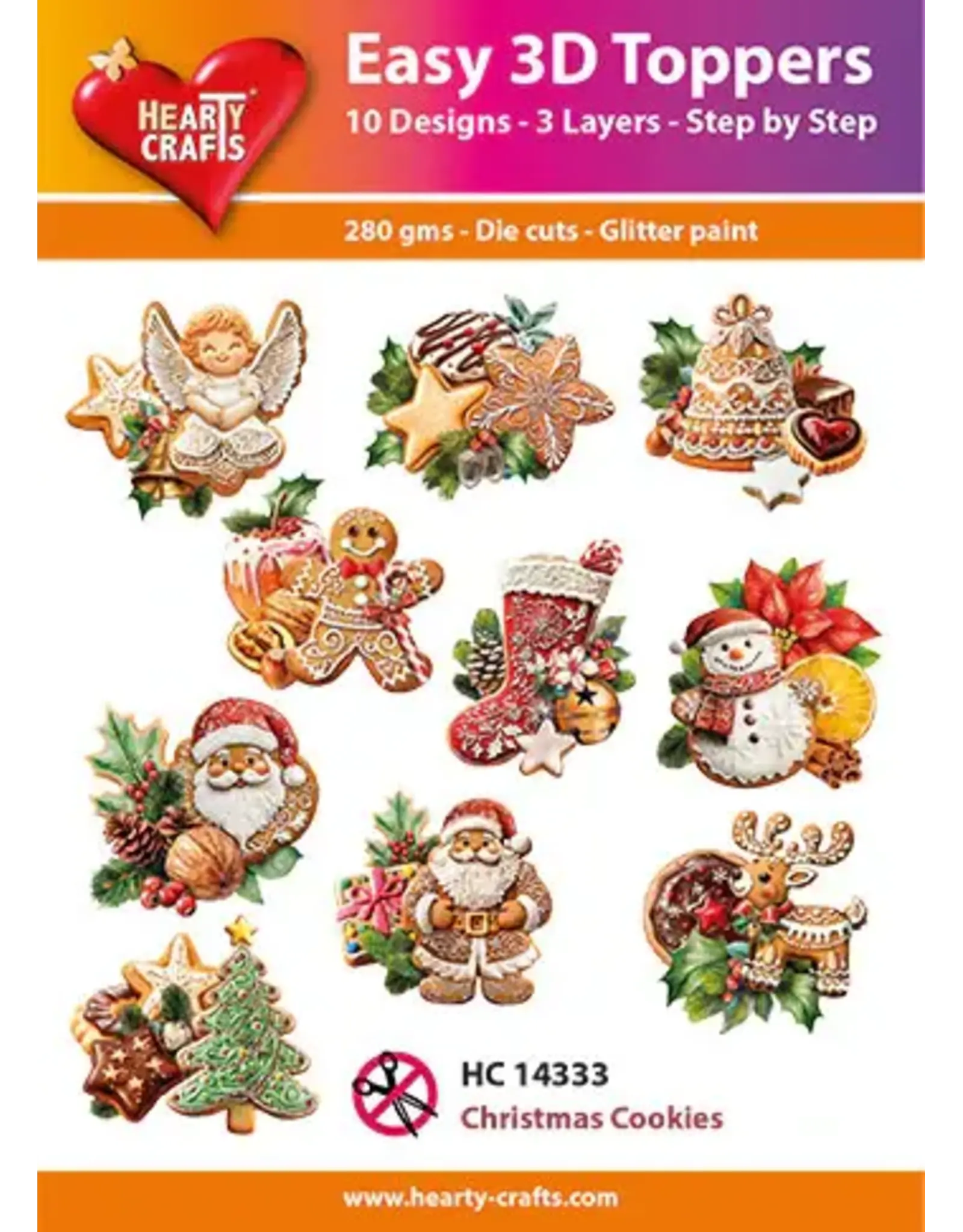 HEARTY CRAFTS HEARTY CRAFTS CHRISTMAS COOKIES EASY 3D TOPPERS