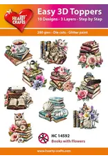 HEARTY CRAFTS HEARTY CRAFTS BOOKS WITH FLOWERS EASY 3D TOPPERS